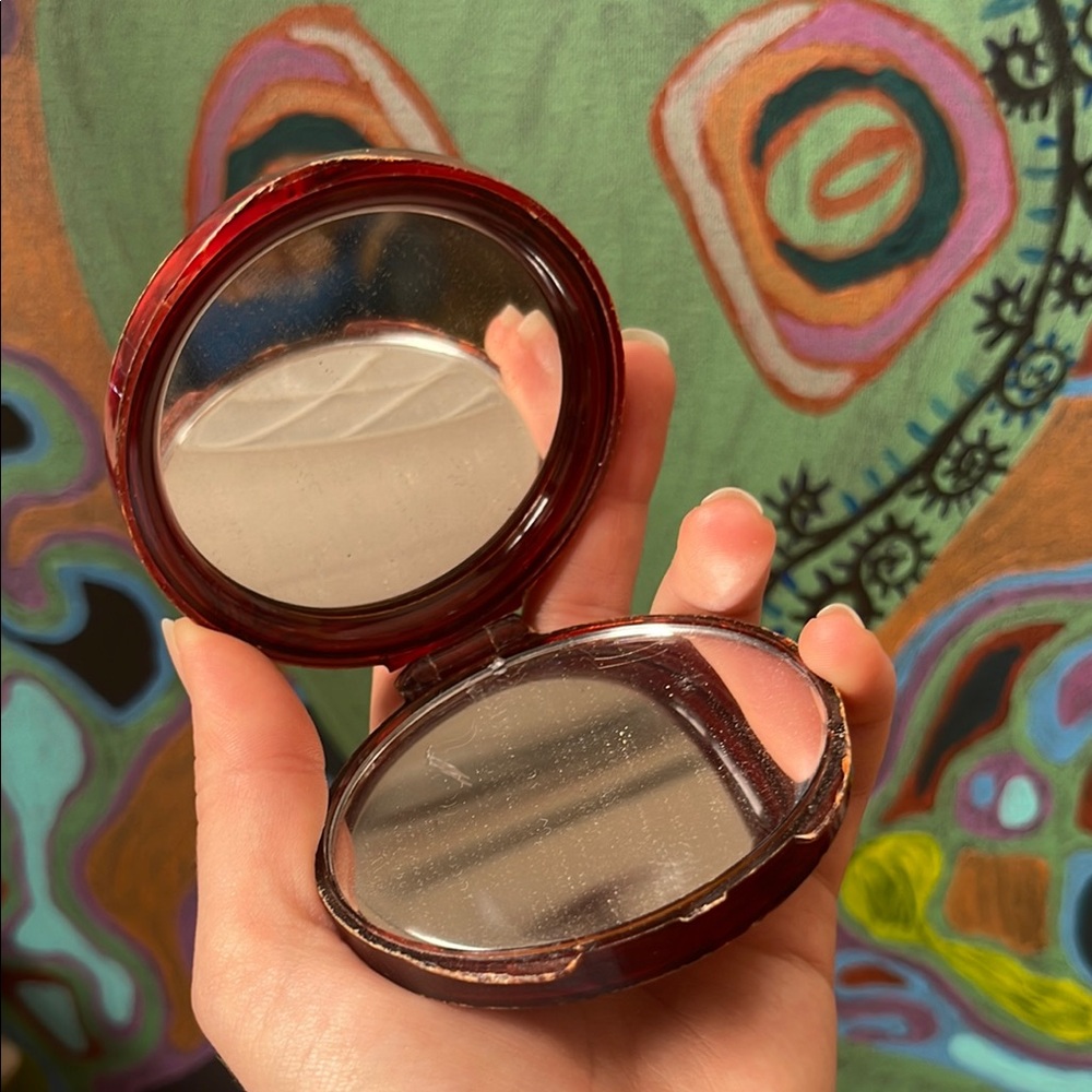 Eye Care Red Compact Mirror
